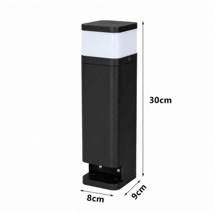 BRILAGI - Lampada da esterno con 2 prese SCHUKO PILLAR 1xG9/11W/230V IP44 nera