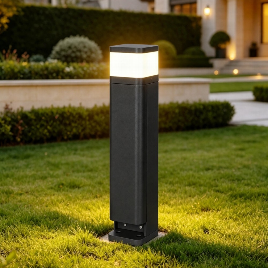 BRILAGI - Lampada da esterno con 2 prese SCHUKO PILLAR 1xG9/11W/230V IP44 nera
