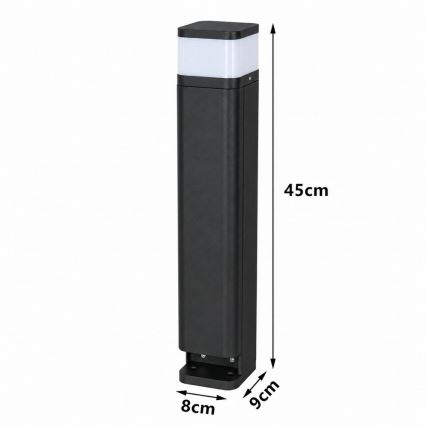 BRILAGI - Lampada da esterno con 2 prese SCHUKO PILLAR 1xG9/11W/230V IP44 nera