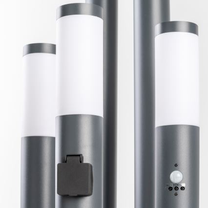 BRILAGI - Lampada da esterno con presa integrata ELIA 1xE27/20W/230V IP44 50 cm antracite