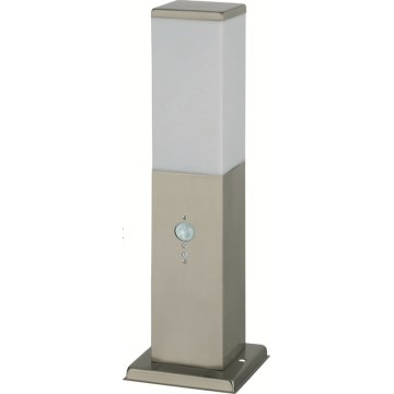 Brilagi - Lampada da esterno con sensore 1xE27/15W/230V 40 cm IP44 cromo opaco