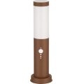 Brilagi - Lampada da esterno con sensore 1xE27/15W/230V 40 cm IP44 marrone