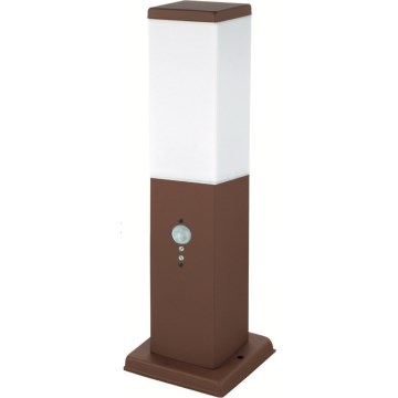 Brilagi - Lampada da esterno con sensore 1xE27/15W/230V 40 cm IP44 marrone