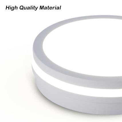 Brilagi - Lampada da soffitto LED per esterni con sensore BENE LED/18W/230V Ø 21,5 cm bianca IP54