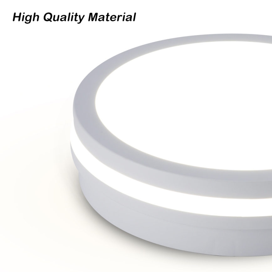 Brilagi - Lampada da soffitto LED per esterni con sensore BENE LED/18W/230V Ø 21,5 cm bianca IP54