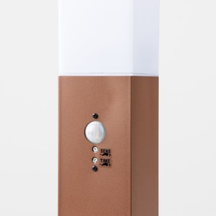 Brilagi - Lampada da esterno con sensore di movimento NOVA, 1x E27/15W/230V, 40 cm, IP44, marrone