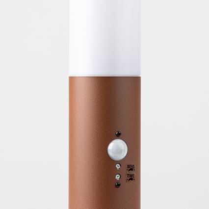 Brilagi - Lampada da esterno con sensore NOVA, 1x E27/15W/230V, 40 cm, IP44, marrone