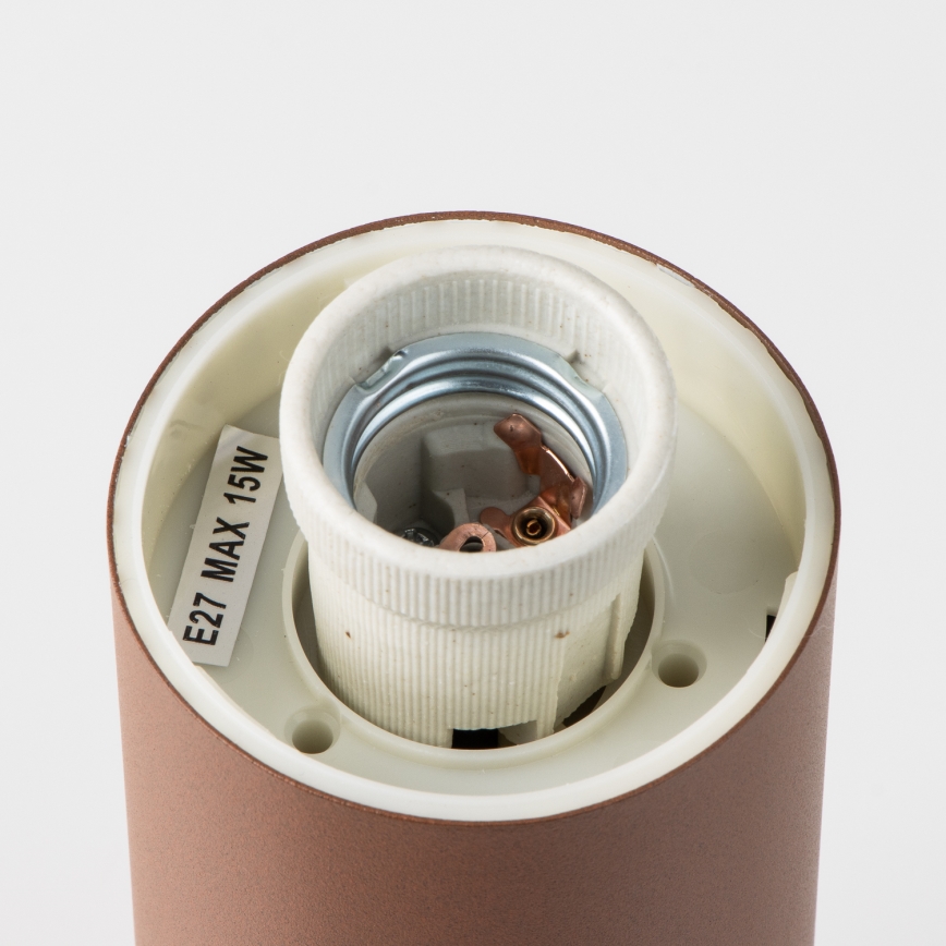Brilagi - Lampada da esterno con sensore NOVA, 1x E27/15W/230V, 40 cm, IP44, marrone