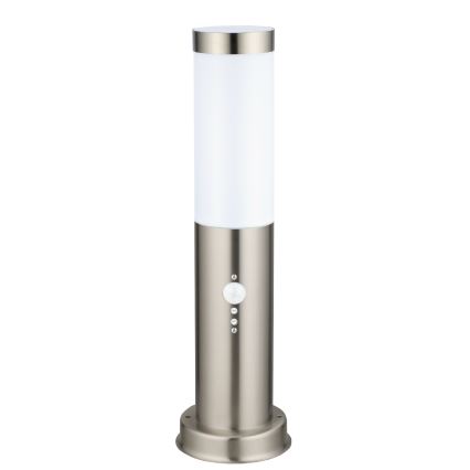 Brilagi - Lampada da esterno con sensore NOVA 1xE27/15W/230V 40 cm IP44 cromo opaco
