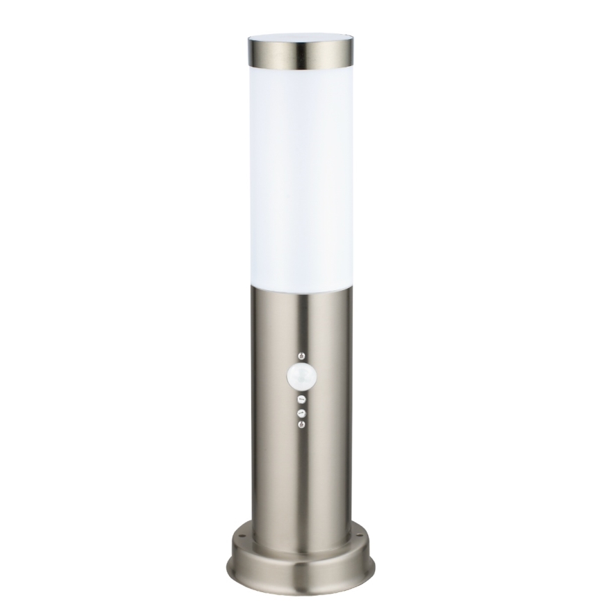 Brilagi - Lampada da esterno con sensore NOVA 1xE27/15W/230V 40 cm IP44 cromo opaco