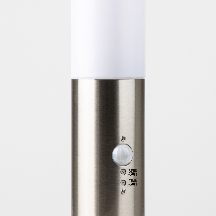 Brilagi - Lampada da esterno con sensore NOVA 1xE27/15W/230V 40 cm IP44 cromo opaco