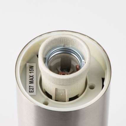 Brilagi - Lampada da esterno con sensore NOVA 1xE27/15W/230V 40 cm IP44 cromo opaco