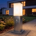 Brilagi - Lampada da esterno con sensore NOVA 1xE27/15W/230V 40 cm IP44 cromo opaco