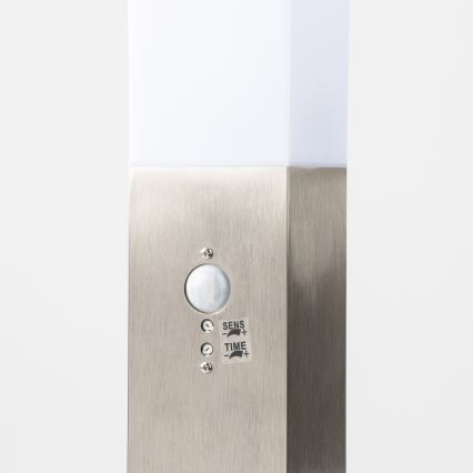 Brilagi - Lampada da esterno con sensore NOVA 1xE27/15W/230V 40 cm IP44 finitura cromo opaco
