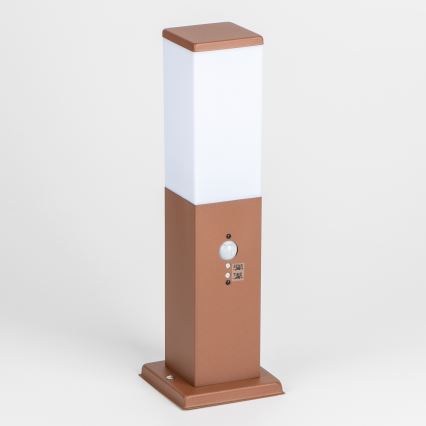 Brilagi - Lampada da esterno con sensore NOVA 1xE27/15W/230V 40 cm IP44 marrone