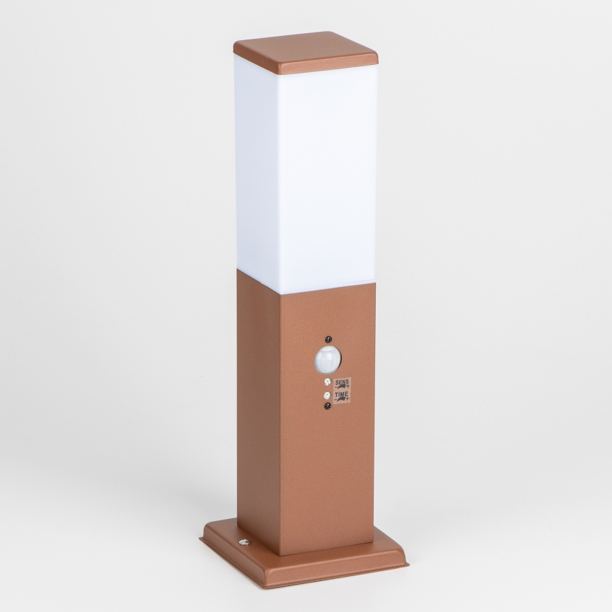 Brilagi - Lampada da esterno con sensore NOVA 1xE27/15W/230V 40 cm IP44 marrone