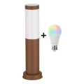 Brilagi - Lampada da esterno dimmerabile LED RGBW 1xE27/9W/230V 2700-6500K IP44 40 cm marrone