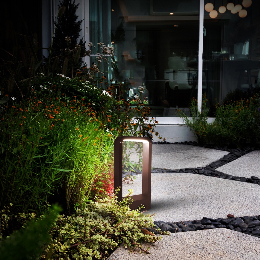 Brilagi - Lampada da esterno LED BARI LED/7W/230V 3000/4000/6000K marrone IP54 30 cm