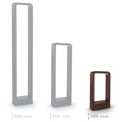 Brilagi - Lampada da esterno LED BARI LED/7W/230V 3000/4000/6000K marrone IP54 30 cm