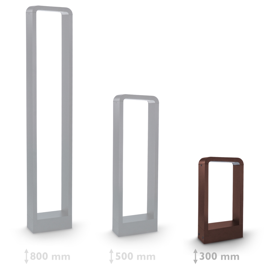 Brilagi - Lampada da esterno LED BARI LED/7W/230V 3000/4000/6000K marrone IP54 30 cm