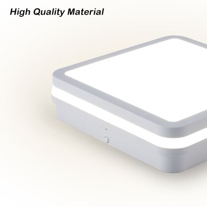 Brilagi - Lampada da esterno LED con sensore BENE LED/18W/230V 22x22 cm bianca IP54