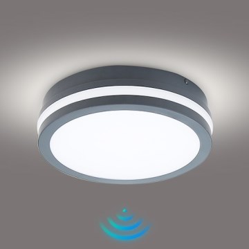 Brilagi - Lampada da esterno LED con sensore BENE LED/18W/230V Ø 22 cm antracite IP54