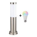 Brilagi - Lampada da esterno LED RGBW dimmerabile 1xE27/9W/230V 2700-6500K IP44 40 cm cromo opaco