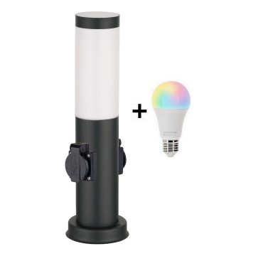 Brilagi - Lampada da esterno LED RGBW dimmerabile con 2 prese 1xE27/9W/230V 2700-6500K IP44 40 cm nera