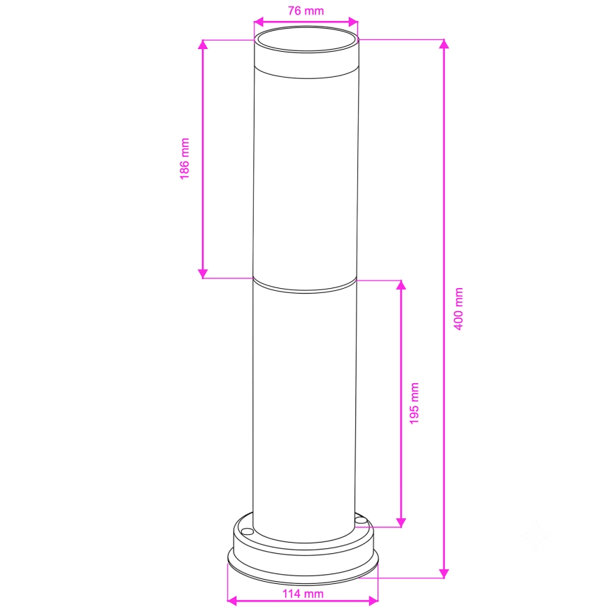 Brilagi - Lampada da esterno NOVA 1xE27/15W/230V 40 cm IP44 antracite