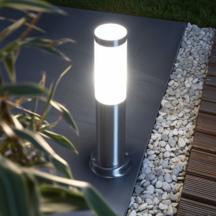 Brilagi - Lampada da esterno NOVA 1xE27/15W/230V 40 cm IP44 cromo opaco