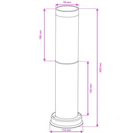 Brilagi - Lampada da esterno NOVA 1xE27/15W/230V 40 cm IP44 cromo opaco