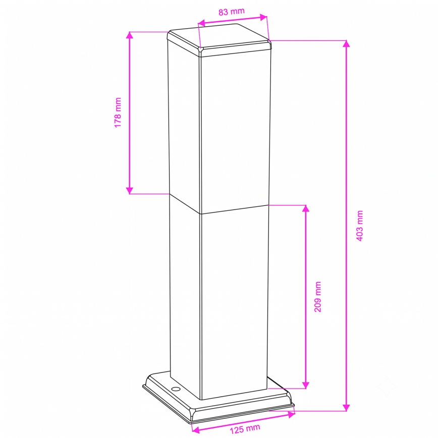 Brilagi - Lampada da esterno NOVA 1xE27/15W/230V 40 cm IP44 marrone