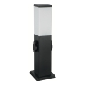 Brilagi - Lampada da esterno NOVA con 2 prese SCHUKO 1x E27/15W/230V 40 cm IP44 nero