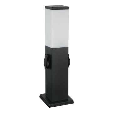 Brilagi - Lampada da esterno NOVA con 2 prese SCHUKO 1x E27/15W/230V 40 cm IP44 nero