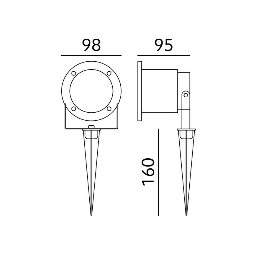 BRILAGI - Lampada da esterno TERRA 1xGU10/50W/230V IP65 grigia