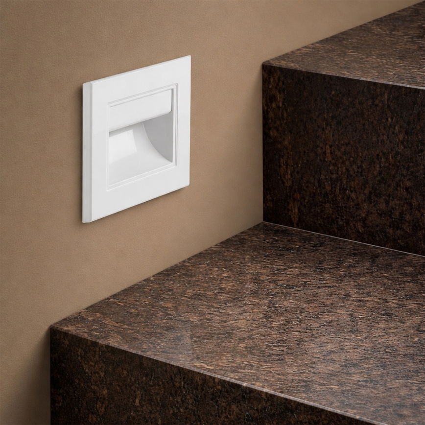 Brilagi - Lampada da gradino LED STEP LIGHT LED/1,5W/230V IP44 bianca