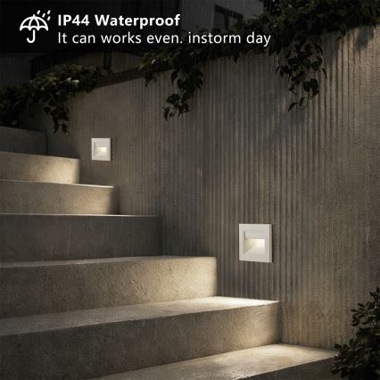 Brilagi - Lampada da gradino LED STEP LIGHT LED/1,5W/230V IP44 bianca