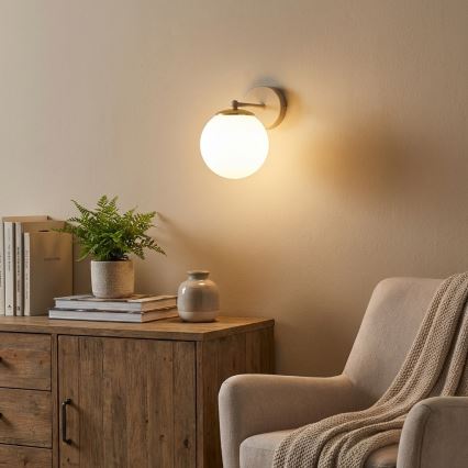 Brilagi - Lampada da parete 1xE27/60W/230V beige/oro