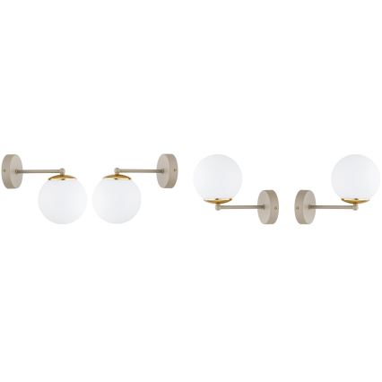 Brilagi - Lampada da parete 1xE27/60W/230V beige/oro