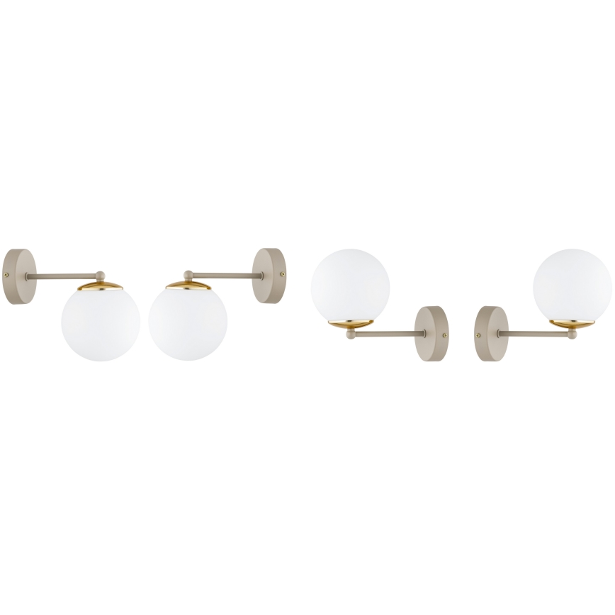 Brilagi - Lampada da parete 1xE27/60W/230V beige/oro