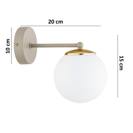 Brilagi - Lampada da parete 1xE27/60W/230V beige/oro