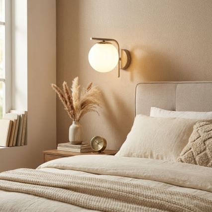 Brilagi - Lampada da parete 1xE27/60W/230V beige/oro