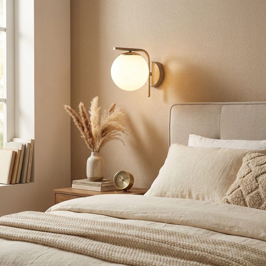 Brilagi - Lampada da parete 1xE27/60W/230V beige/oro