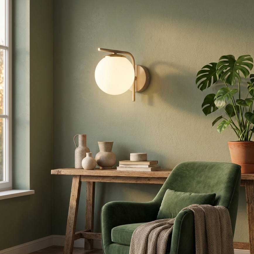 Brilagi - Lampada da parete 1xE27/60W/230V beige/oro