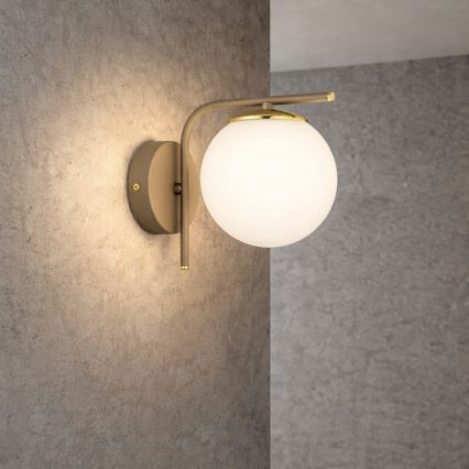 Brilagi - Lampada da parete 1xE27/60W/230V beige/oro