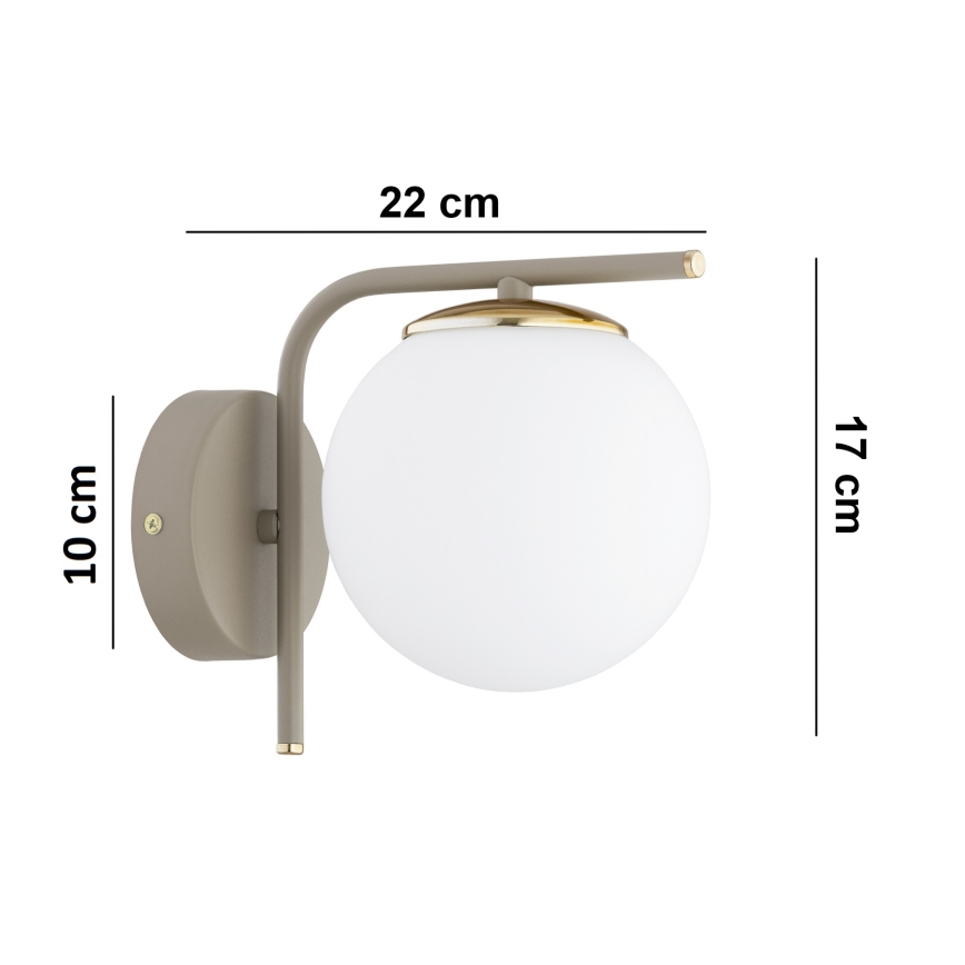 Brilagi - Lampada da parete 1xE27/60W/230V beige/oro