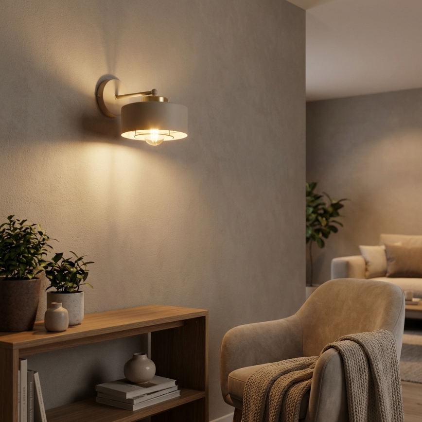 Brilagi - Lampada da parete 1xE27/60W/230V beige/oro