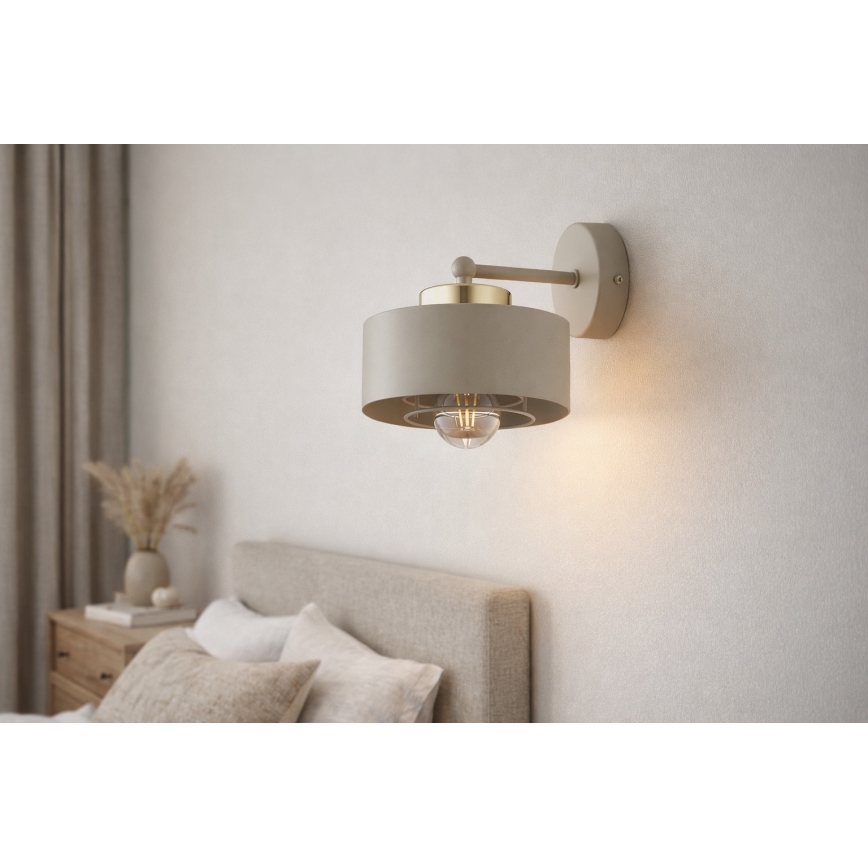 Brilagi - Lampada da parete 1xE27/60W/230V beige/oro