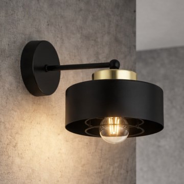 Brilagi - Lampada da parete 1xE27/60W/230V nera/oro