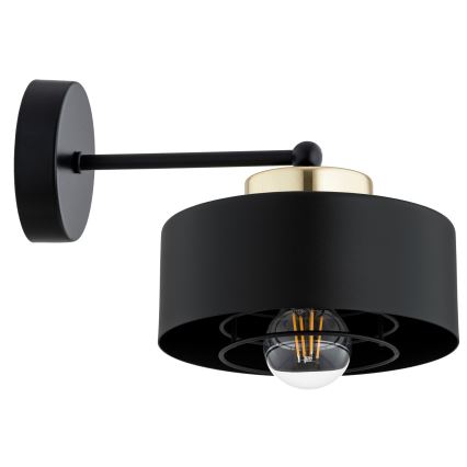Brilagi - Lampada da parete 1xE27/60W/230V nera/oro